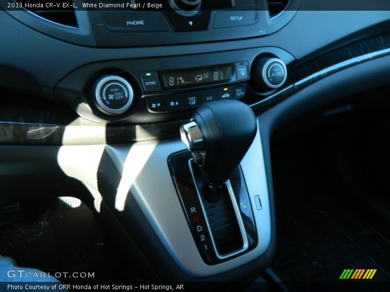 White Diamond Pearl / Beige 2013 Honda CR-V EX-L