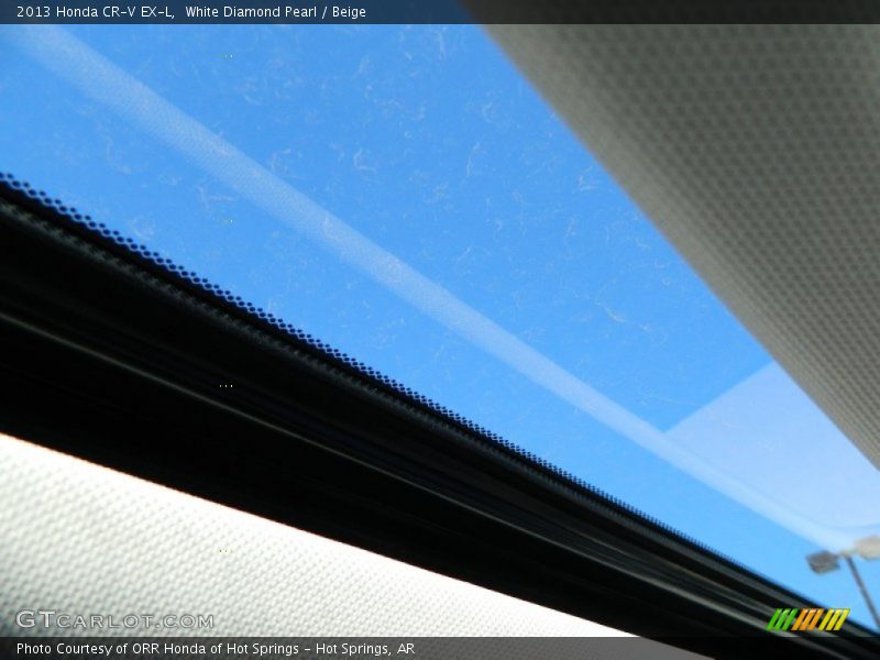 White Diamond Pearl / Beige 2013 Honda CR-V EX-L