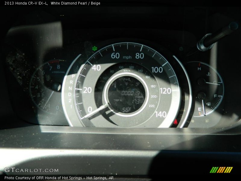White Diamond Pearl / Beige 2013 Honda CR-V EX-L