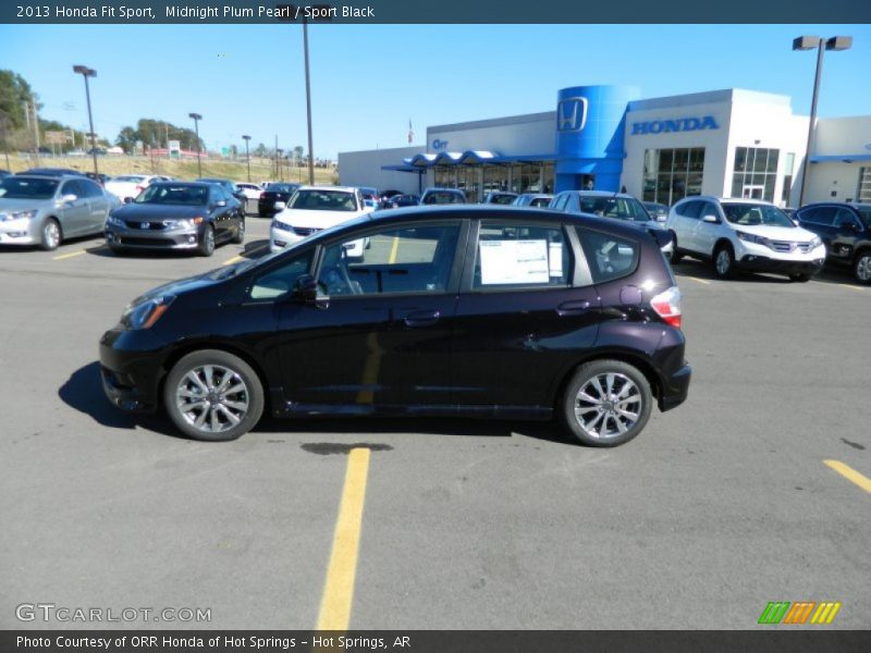 Midnight Plum Pearl / Sport Black 2013 Honda Fit Sport