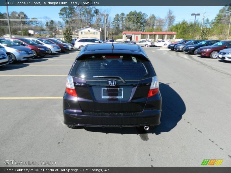 Midnight Plum Pearl / Sport Black 2013 Honda Fit Sport