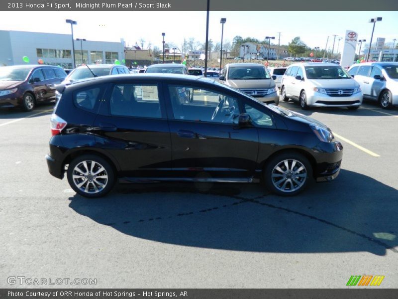 Midnight Plum Pearl / Sport Black 2013 Honda Fit Sport