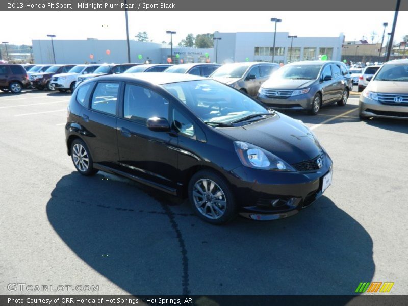 Midnight Plum Pearl / Sport Black 2013 Honda Fit Sport