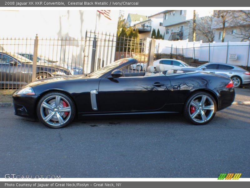 Celestial Black Metallic / Ivory/Charcoal 2008 Jaguar XK XKR Convertible