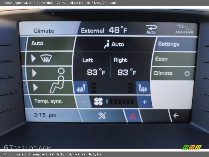 Celestial Black Metallic / Ivory/Charcoal 2008 Jaguar XK XKR Convertible