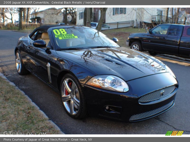 Celestial Black Metallic / Ivory/Charcoal 2008 Jaguar XK XKR Convertible