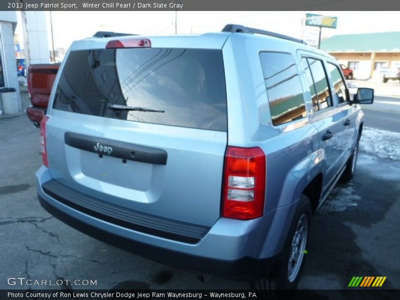 Winter Chill Pearl / Dark Slate Gray 2013 Jeep Patriot Sport