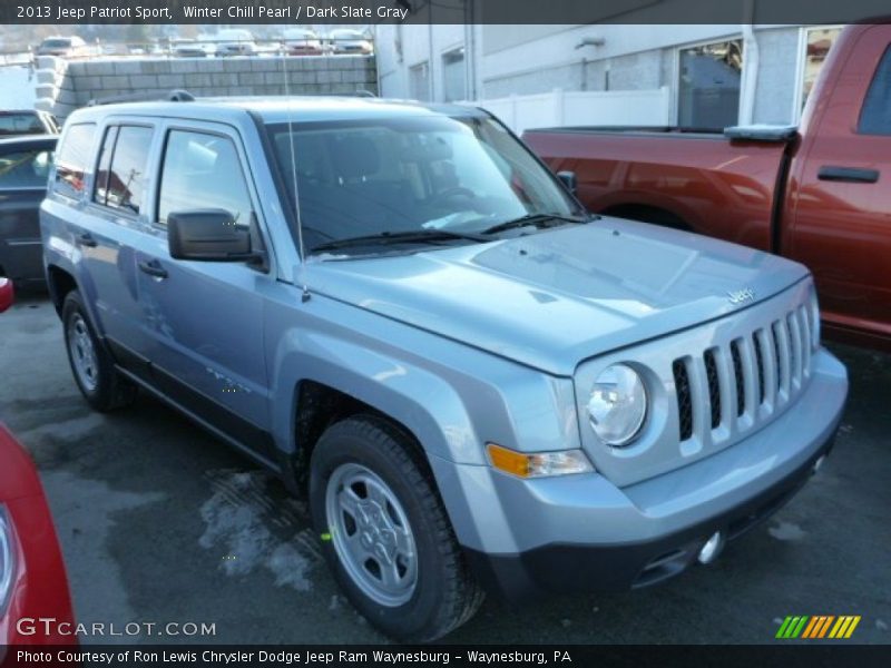 Winter Chill Pearl / Dark Slate Gray 2013 Jeep Patriot Sport