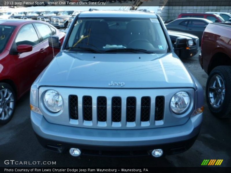 Winter Chill Pearl / Dark Slate Gray 2013 Jeep Patriot Sport