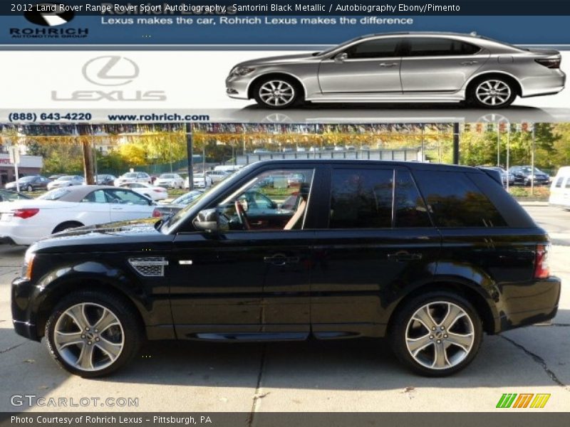 Santorini Black Metallic / Autobiography Ebony/Pimento 2012 Land Rover Range Rover Sport Autobiography