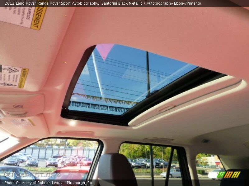 Sunroof of 2012 Range Rover Sport Autobiography