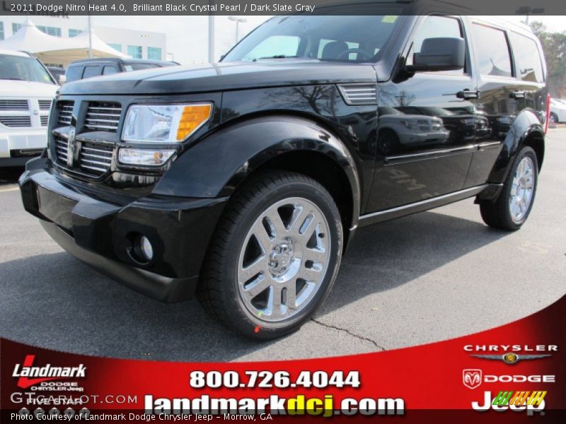 Brilliant Black Crystal Pearl / Dark Slate Gray 2011 Dodge Nitro Heat 4.0