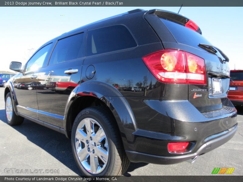Brilliant Black Crystal Pearl / Black/Tan 2013 Dodge Journey Crew