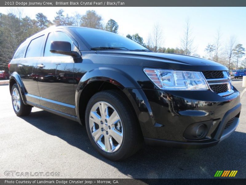 Brilliant Black Crystal Pearl / Black/Tan 2013 Dodge Journey Crew