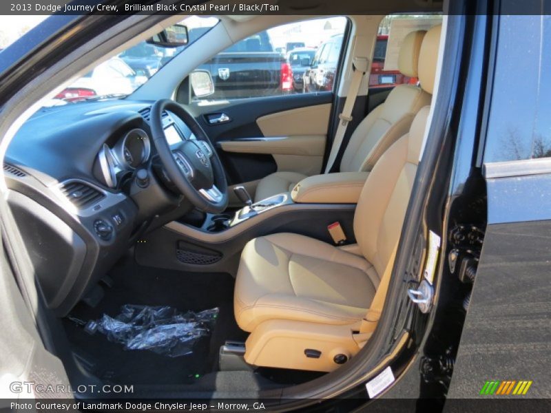 Brilliant Black Crystal Pearl / Black/Tan 2013 Dodge Journey Crew