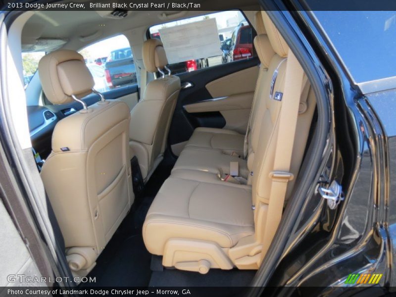 Brilliant Black Crystal Pearl / Black/Tan 2013 Dodge Journey Crew