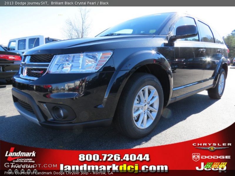 Brilliant Black Crystal Pearl / Black 2013 Dodge Journey SXT