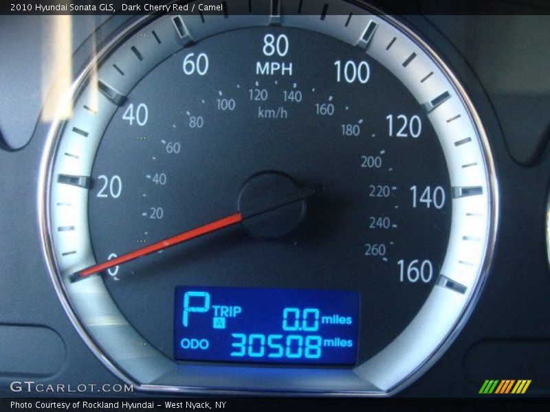 Dark Cherry Red / Camel 2010 Hyundai Sonata GLS