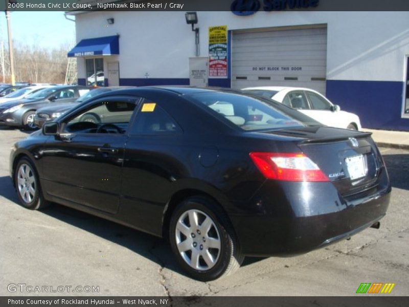 Nighthawk Black Pearl / Gray 2008 Honda Civic LX Coupe