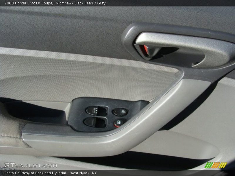 Nighthawk Black Pearl / Gray 2008 Honda Civic LX Coupe