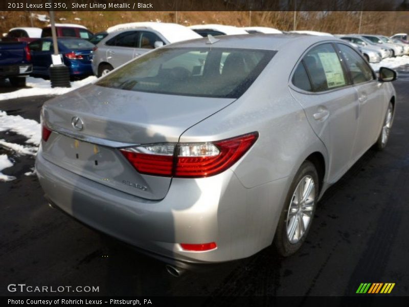 Silver Lining Metallic / Black 2013 Lexus ES 350