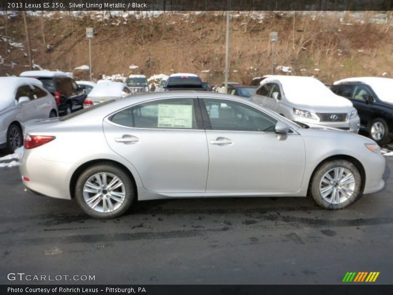 Silver Lining Metallic / Black 2013 Lexus ES 350