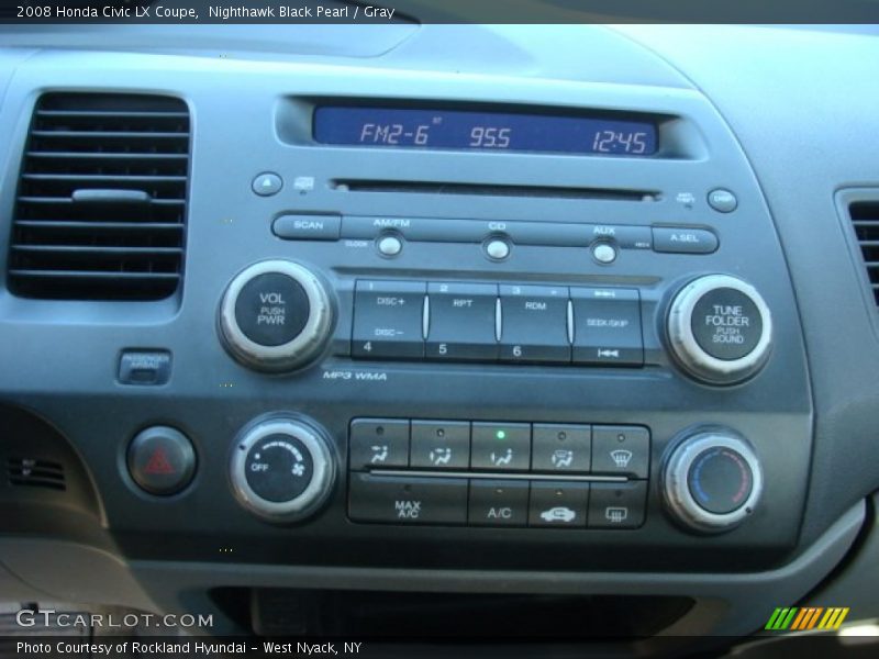 Nighthawk Black Pearl / Gray 2008 Honda Civic LX Coupe