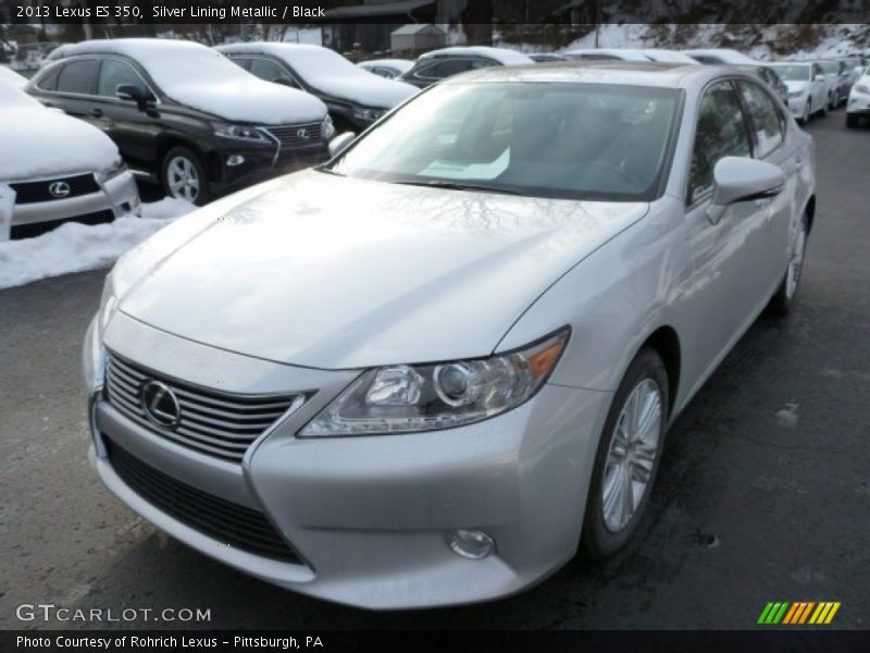 Silver Lining Metallic / Black 2013 Lexus ES 350