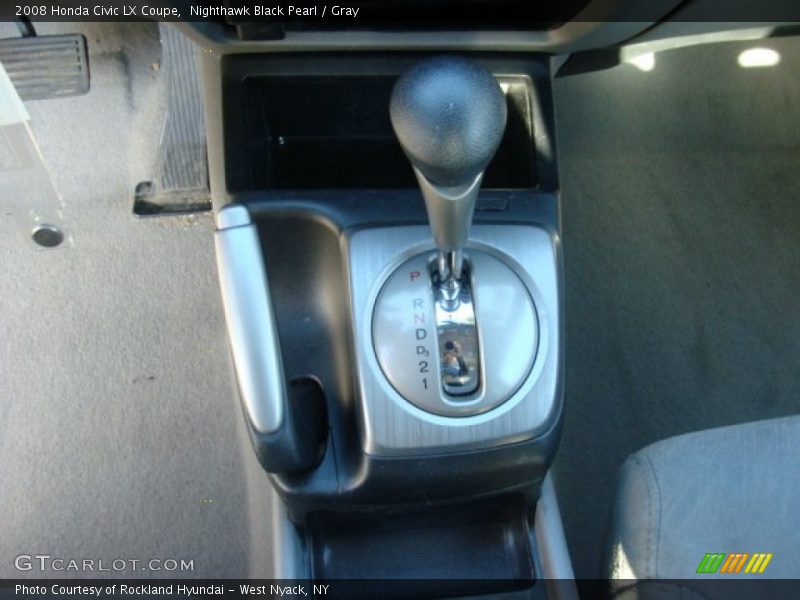 Nighthawk Black Pearl / Gray 2008 Honda Civic LX Coupe