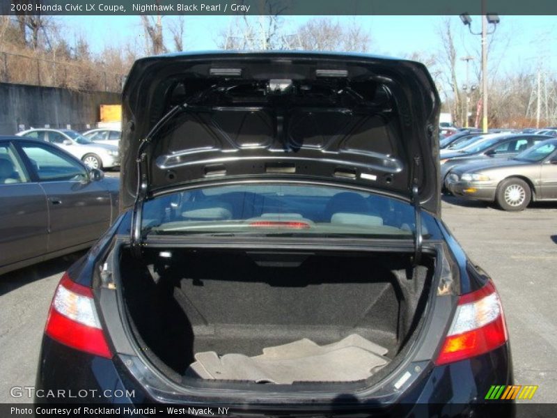 Nighthawk Black Pearl / Gray 2008 Honda Civic LX Coupe