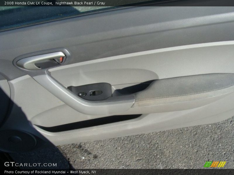 Nighthawk Black Pearl / Gray 2008 Honda Civic LX Coupe