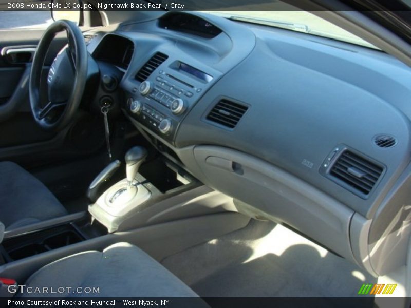 Nighthawk Black Pearl / Gray 2008 Honda Civic LX Coupe