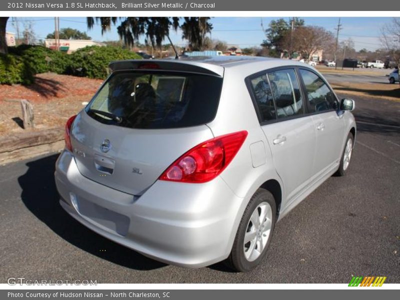 Brilliant Silver Metallic / Charcoal 2012 Nissan Versa 1.8 SL Hatchback