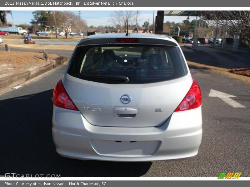 Brilliant Silver Metallic / Charcoal 2012 Nissan Versa 1.8 SL Hatchback