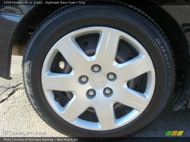 Nighthawk Black Pearl / Gray 2008 Honda Civic LX Coupe