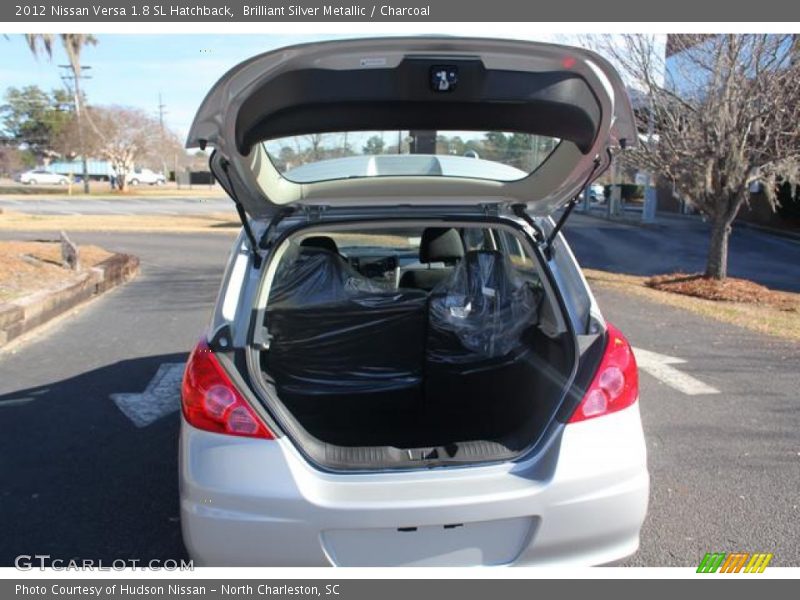 Brilliant Silver Metallic / Charcoal 2012 Nissan Versa 1.8 SL Hatchback