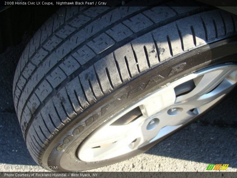 Nighthawk Black Pearl / Gray 2008 Honda Civic LX Coupe