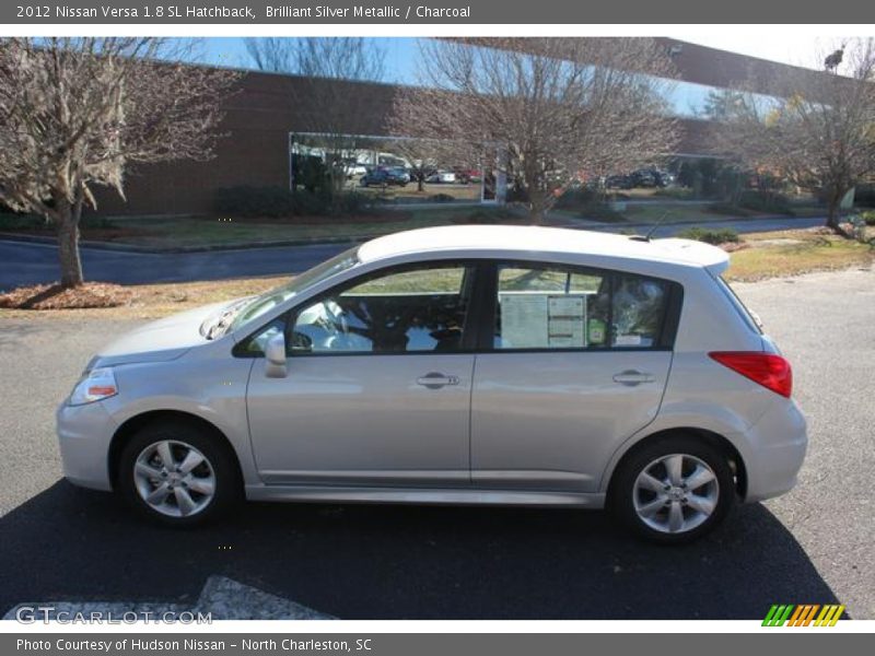 Brilliant Silver Metallic / Charcoal 2012 Nissan Versa 1.8 SL Hatchback