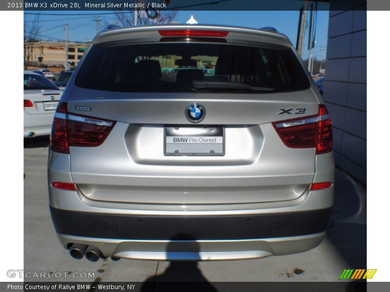 Mineral Silver Metallic / Black 2013 BMW X3 xDrive 28i