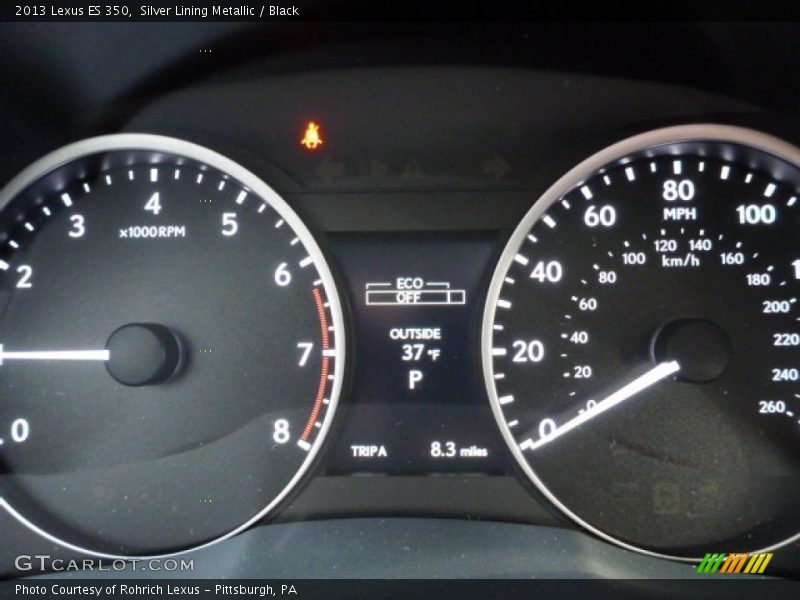 Silver Lining Metallic / Black 2013 Lexus ES 350