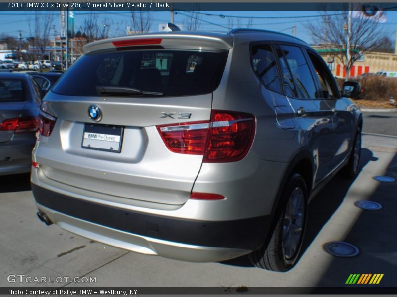 Mineral Silver Metallic / Black 2013 BMW X3 xDrive 28i