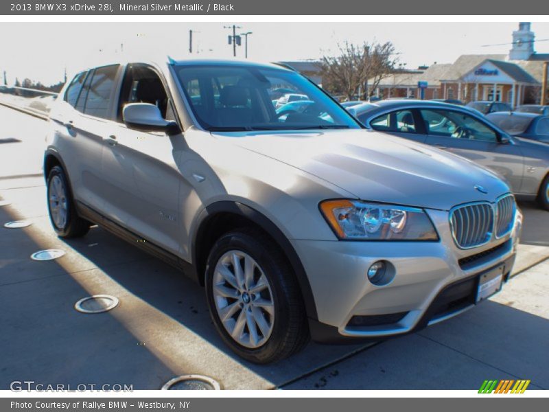 Mineral Silver Metallic / Black 2013 BMW X3 xDrive 28i