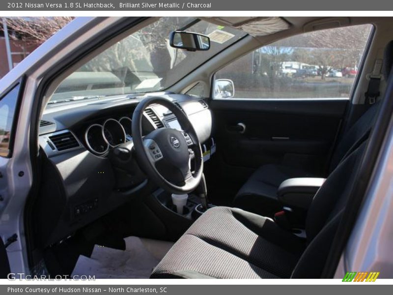 Brilliant Silver Metallic / Charcoal 2012 Nissan Versa 1.8 SL Hatchback