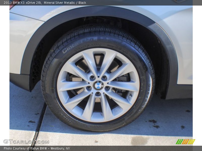 Mineral Silver Metallic / Black 2013 BMW X3 xDrive 28i