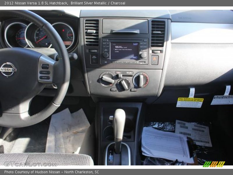 Brilliant Silver Metallic / Charcoal 2012 Nissan Versa 1.8 SL Hatchback