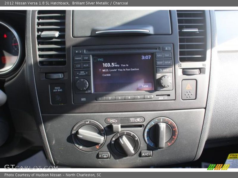 Brilliant Silver Metallic / Charcoal 2012 Nissan Versa 1.8 SL Hatchback