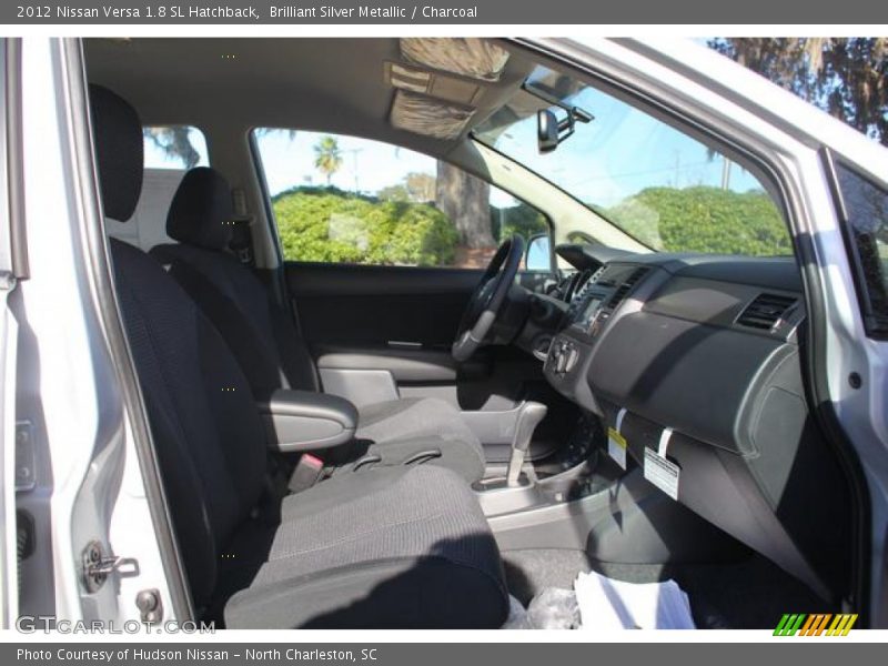 Brilliant Silver Metallic / Charcoal 2012 Nissan Versa 1.8 SL Hatchback