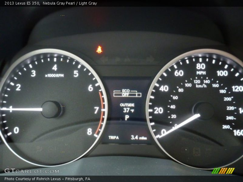 Nebula Gray Pearl / Light Gray 2013 Lexus ES 350