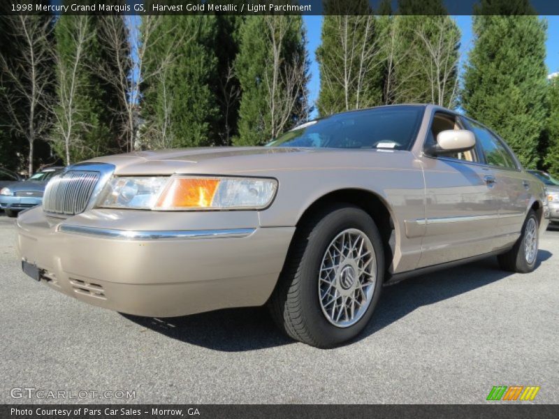 Harvest Gold Metallic / Light Parchment 1998 Mercury Grand Marquis GS