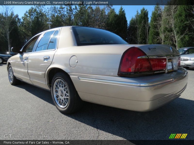 Harvest Gold Metallic / Light Parchment 1998 Mercury Grand Marquis GS